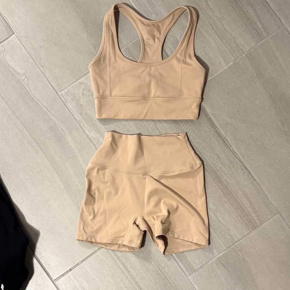 Women's Tan Activewear Set